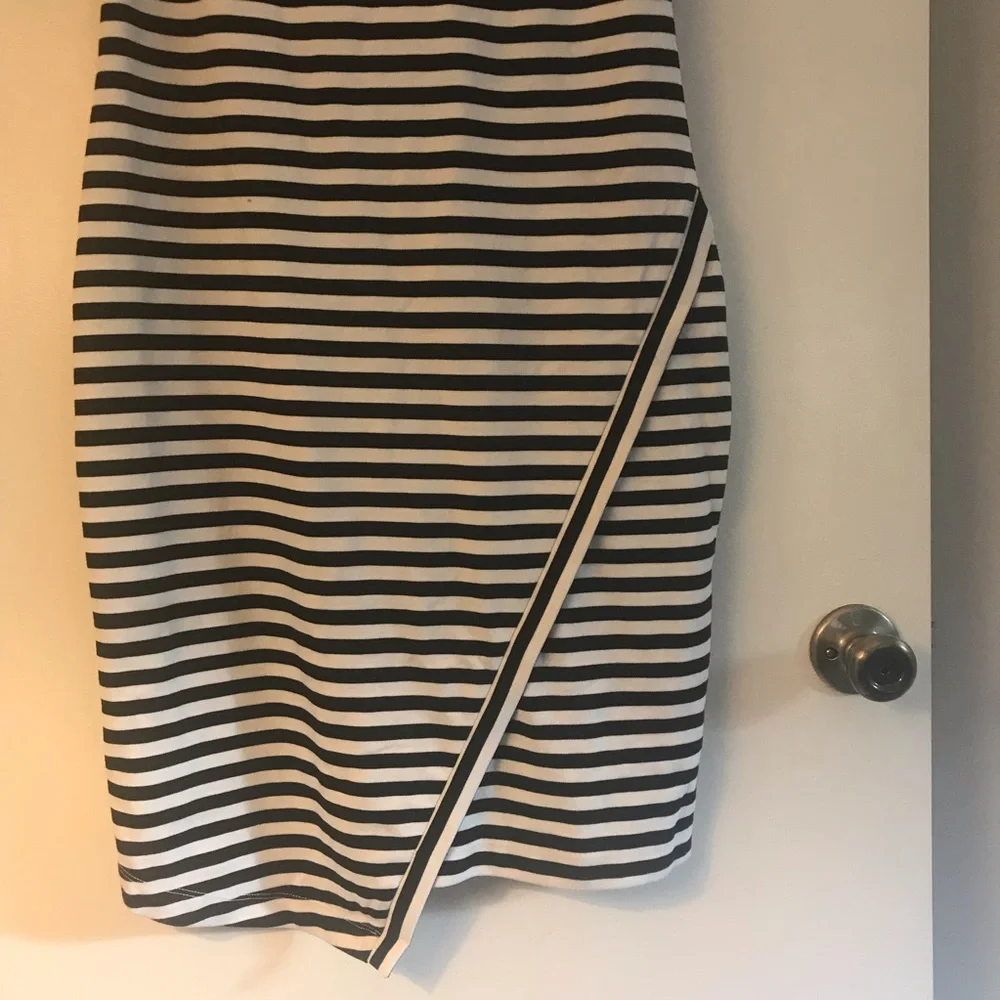 Calvin Klein Black and White Striped Dress - Picture 2 of 6